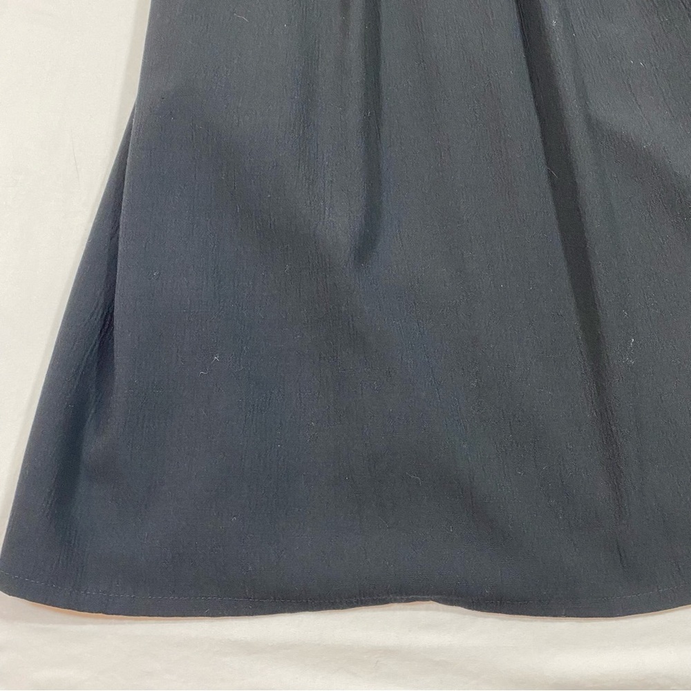 Vintage Kathie Lee Maxi Dress Black Pleated Bodice Decorative Animal Buttons - Picture 11 of 15